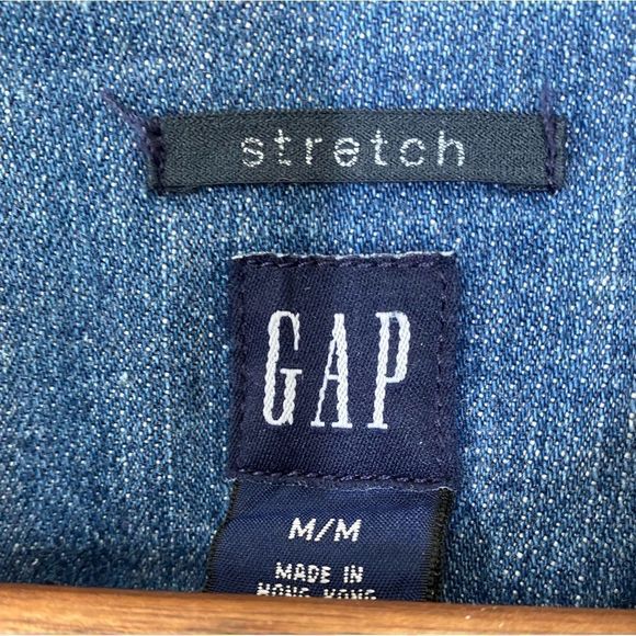 Vintage Gap Denim Snap up Jacket Sz M - Picture 3 of 6